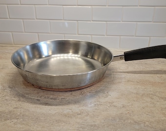 Sartén vintage Revereware de 23 cm (9 pulgadas), con fondo de cobre.