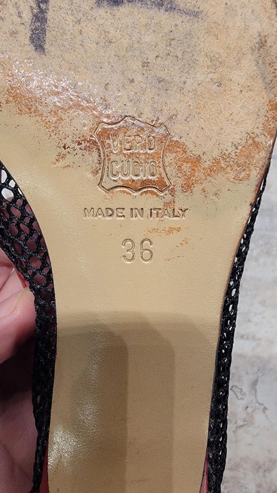 Vintage Vero Cuoio Red Pumps, Made in Italy, Vero… - image 8