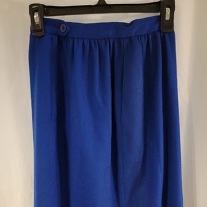 Vintage Womans 1960s Blue Skirt made by KGR 100% Wool
