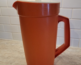 Vintage Tupperware Burnt Orange Pitcher