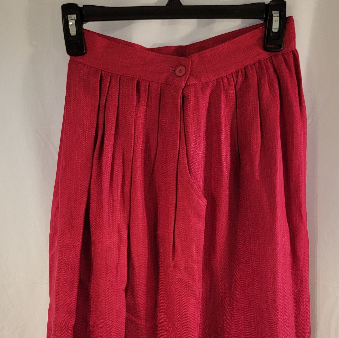 70s Vintage Pink A-Line Skirt 10