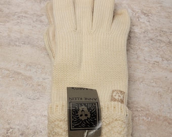 Vintage Aris Anne Klein Handschuhe Neue alte Lagerbeige Winterhandschuhe