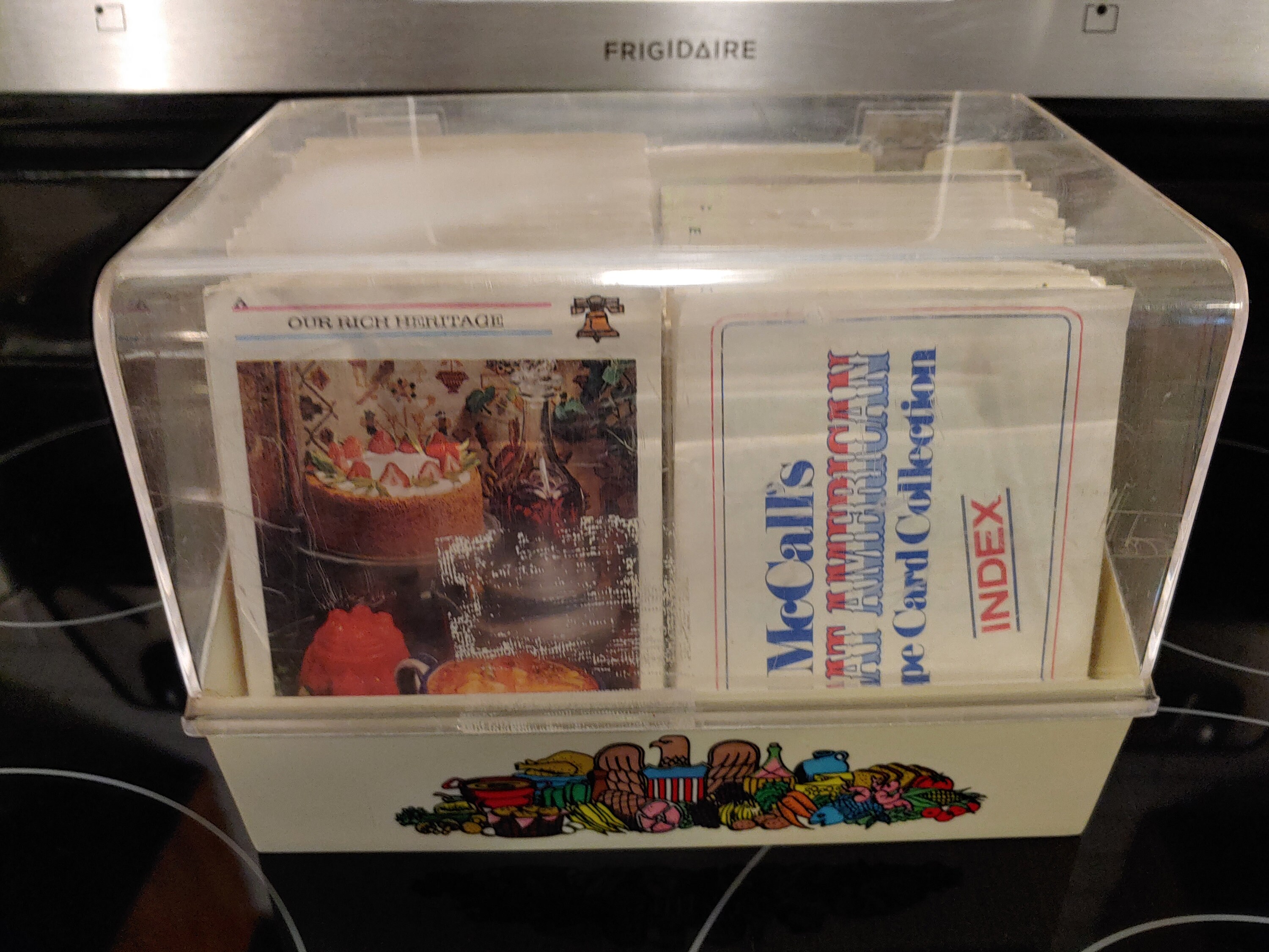 Vintage Recipe Box, Recipe Box, Vintage Recipe Vintage Mccalls Recipe Box, Yellow Recipe Box