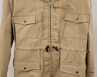 Mens Vintage Winter Casualcraft of New York 1960s Beige Jacket, Size 44 Regular