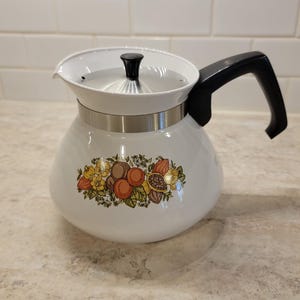 Vintage Corning Ware Spice of Life Teapot 6 cups, Vintage Corning Ware, Spice of Life, Vintage Teapot/Coffee Pot