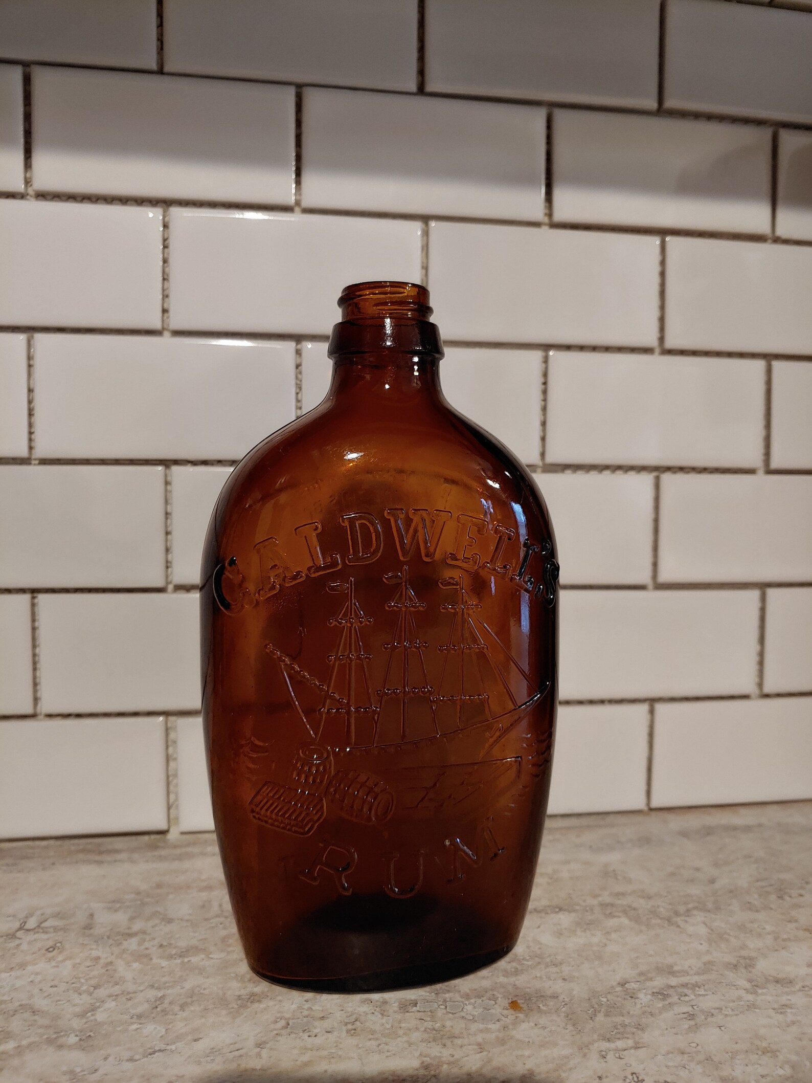 1940s Caldwell es Rum Bottle Newburyport Mass. Etsy
