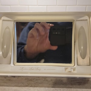 Vintage double-sided Makeup Mirror, Vanity Mirror, Face Mirror Standing Lighted Mirror, Lighted Makeup Mirror Lighted Magnified