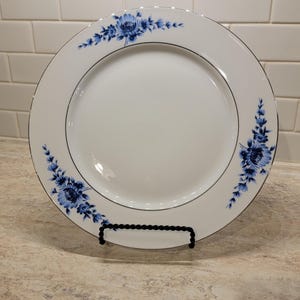 Vintage Eschenbach Bavaria German Plates, Set of 4, Danish Blue Bavaria China Dinner Plates