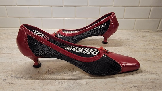 Vintage Vero Cuoio Red Pumps, Made in Italy, Vero… - image 3