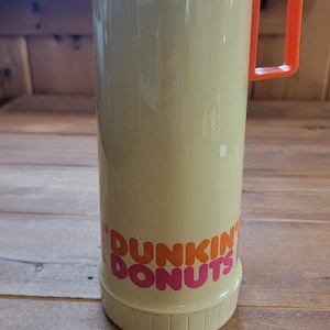 Thermos vintage Dunkin Donuts, thermos vintage Dunkin &#39;, thermos rétro, thermos Dunkin Donuts vintage des années 1980