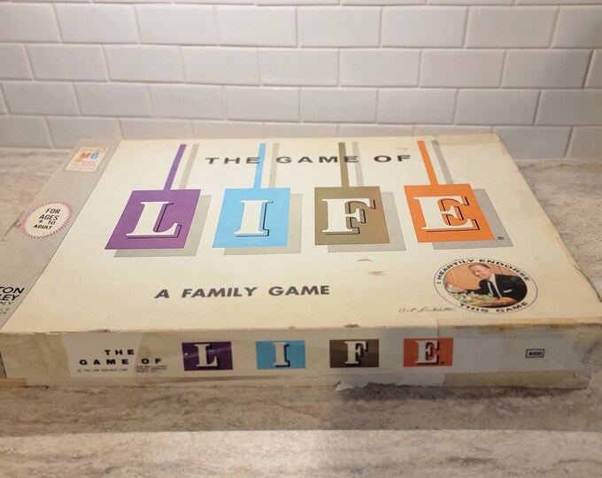 Vintage Game of Life 1960 Board Game With All Pieces and Parts Etsy