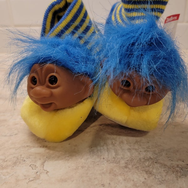 Vintage Childrens Troll Slippers Size 7/8 New old stock from the 1990s Trolls Slippers