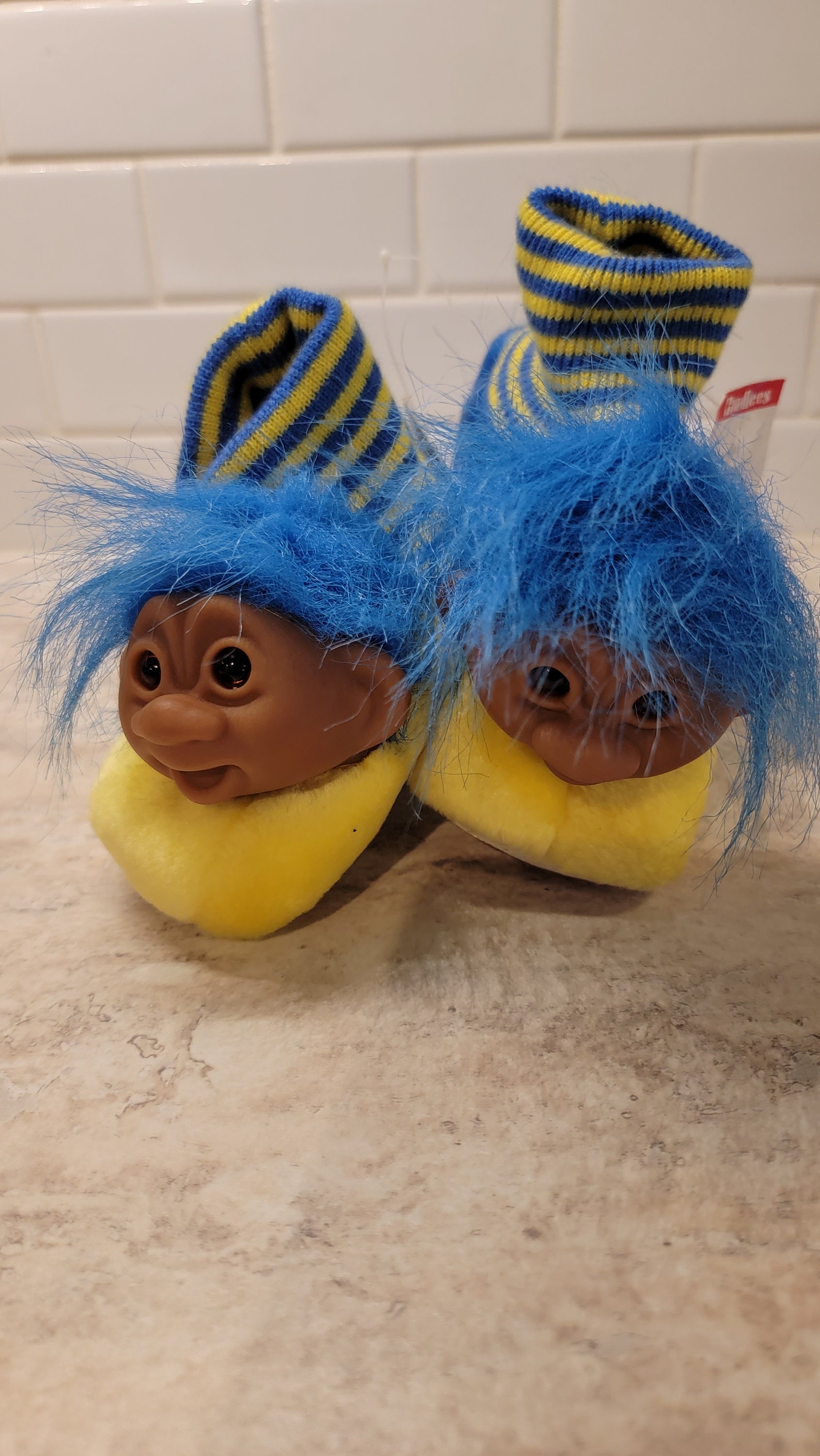 Pre-owned Caveman Slippers In Blue