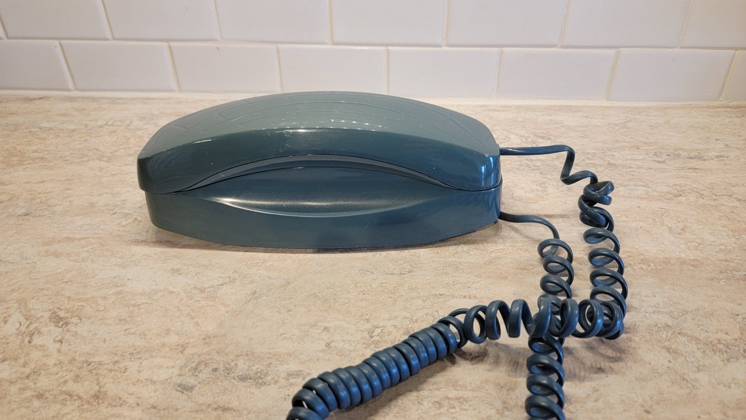 Vintage Bell 70s Landline Phone Bell Atlantic Bushbutton Etsy