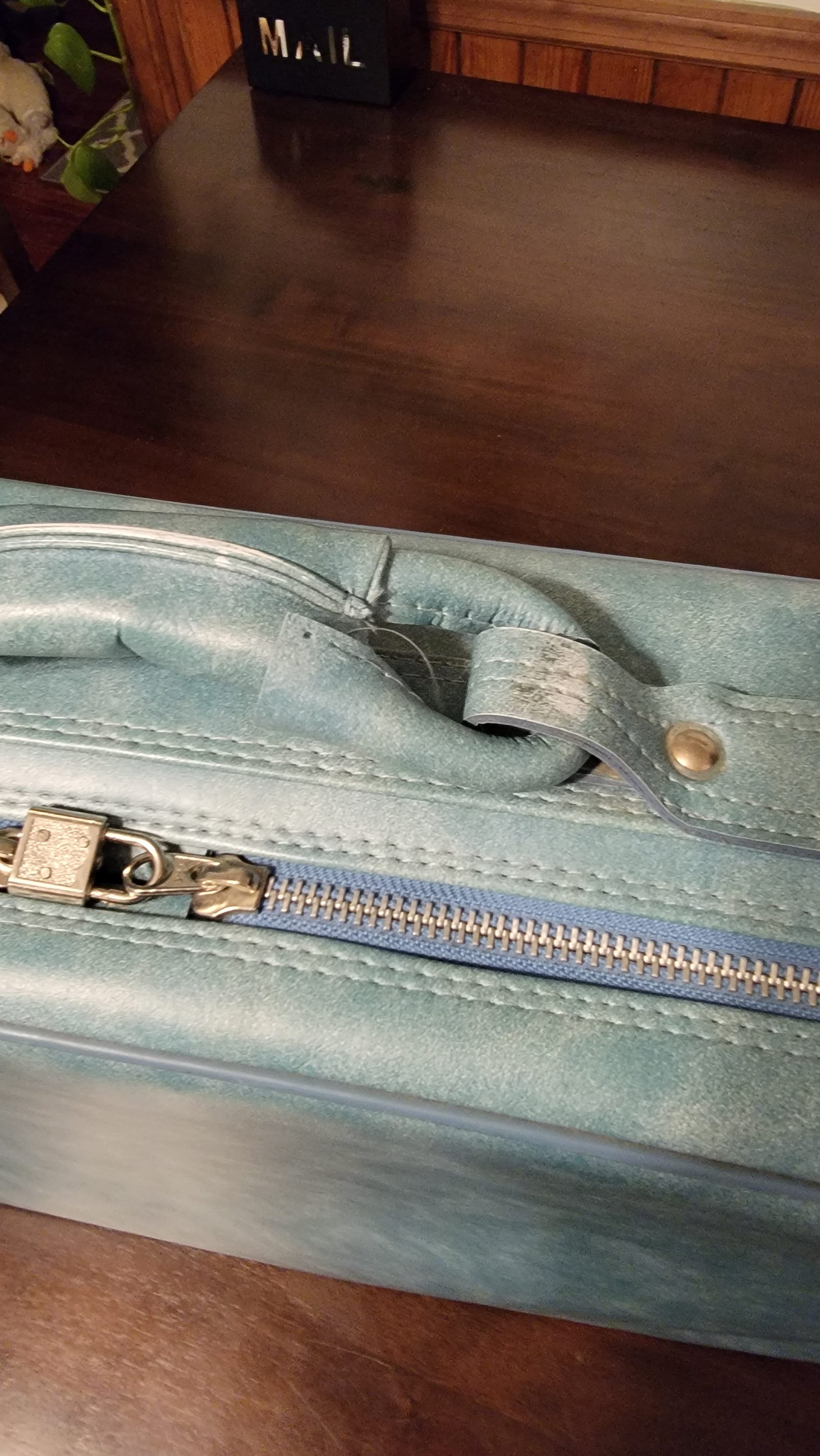 Vintage 1960s Blue Powder Puff Suitcase Etsy