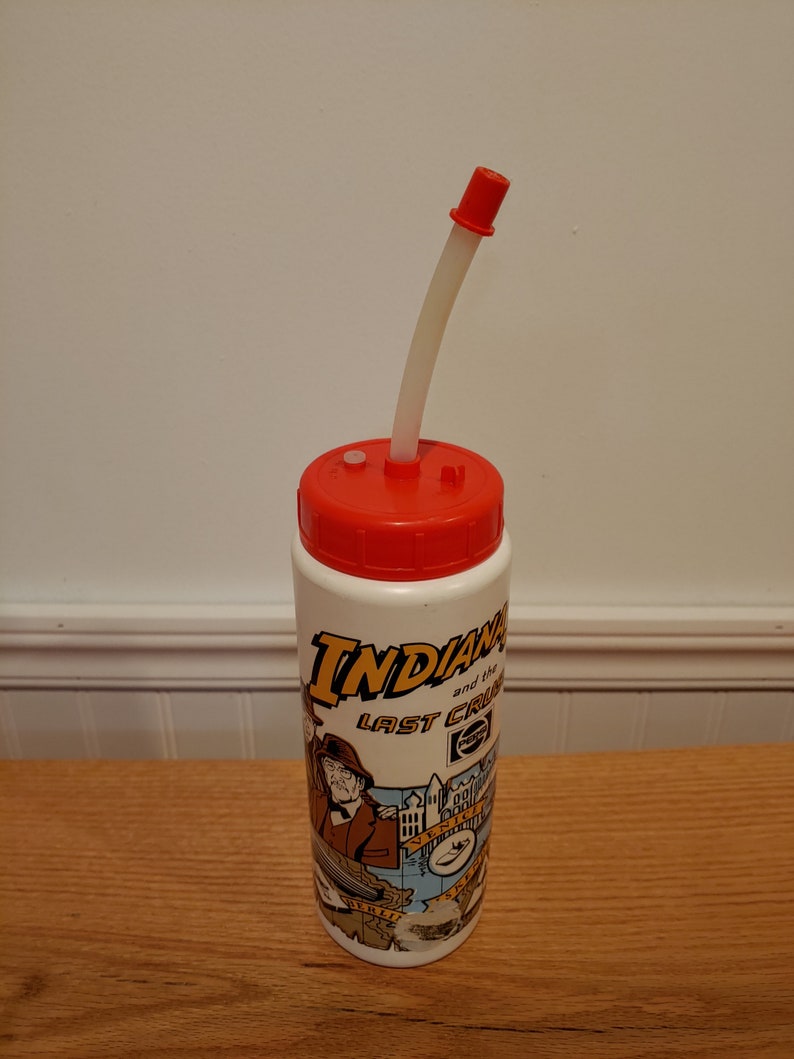 Vintage Indiana Jones and the Last Crusade Thermos Gatorade Sports Bottle