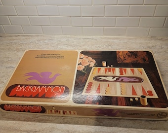 Vintage Backgammon Board Game, Selchow and Righter 1975