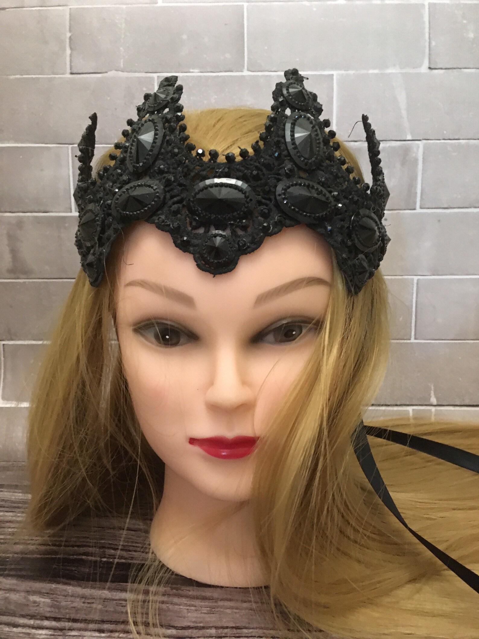 Gothic headband gothic fascinator gothic headpiece black Etsy