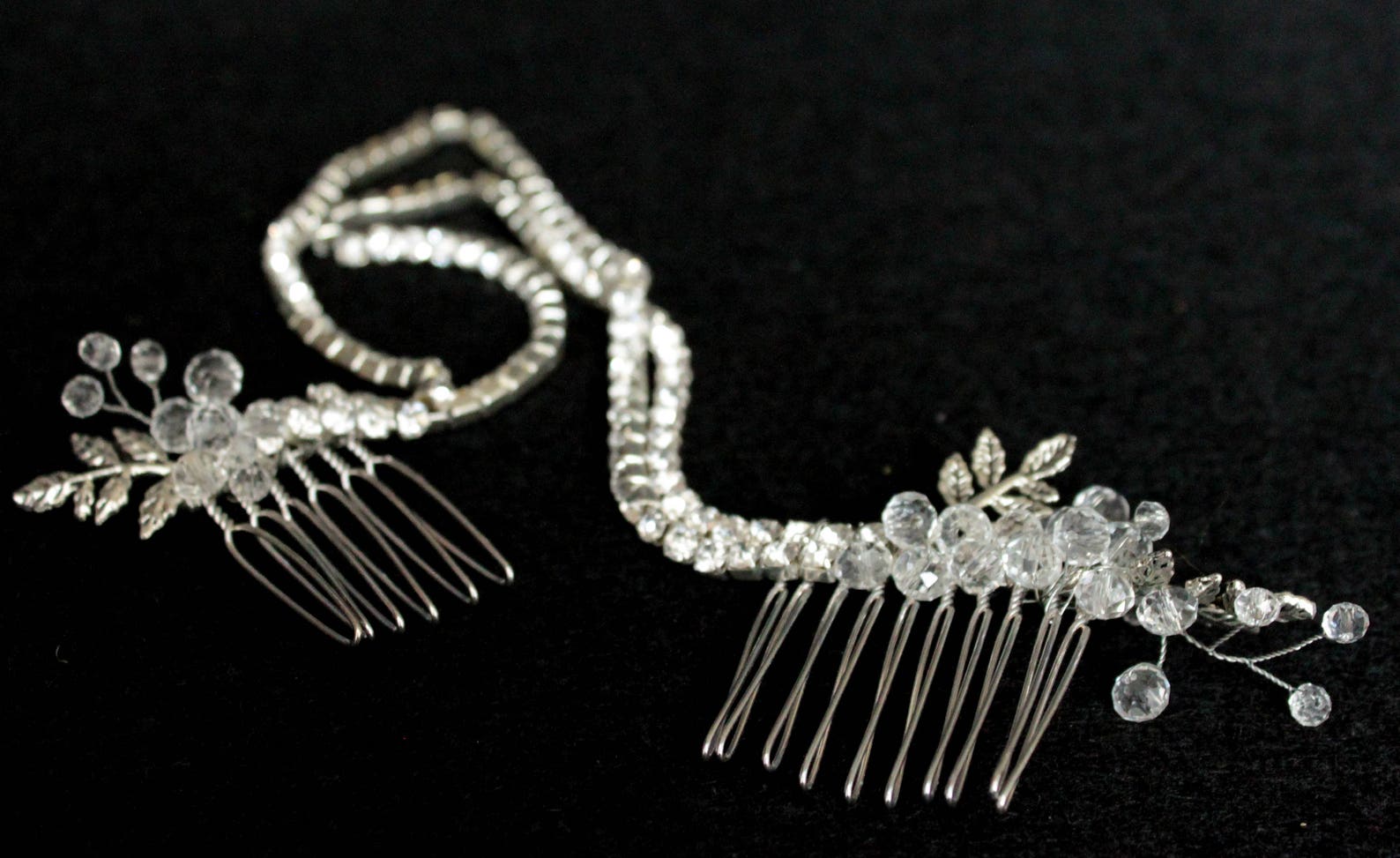 Silver Wedding Hair Chain Bohemian Head Chain Crystal Hair Etsy
