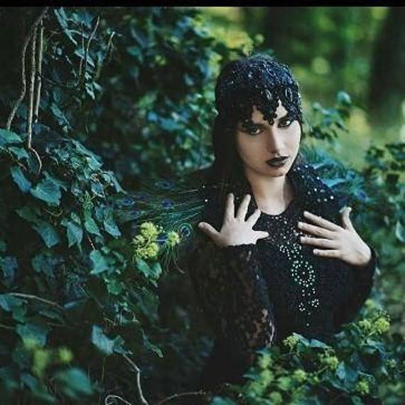 Gothic Crown, Black Crown, Black Gothic Tiara, Black Wedding  display picture 2