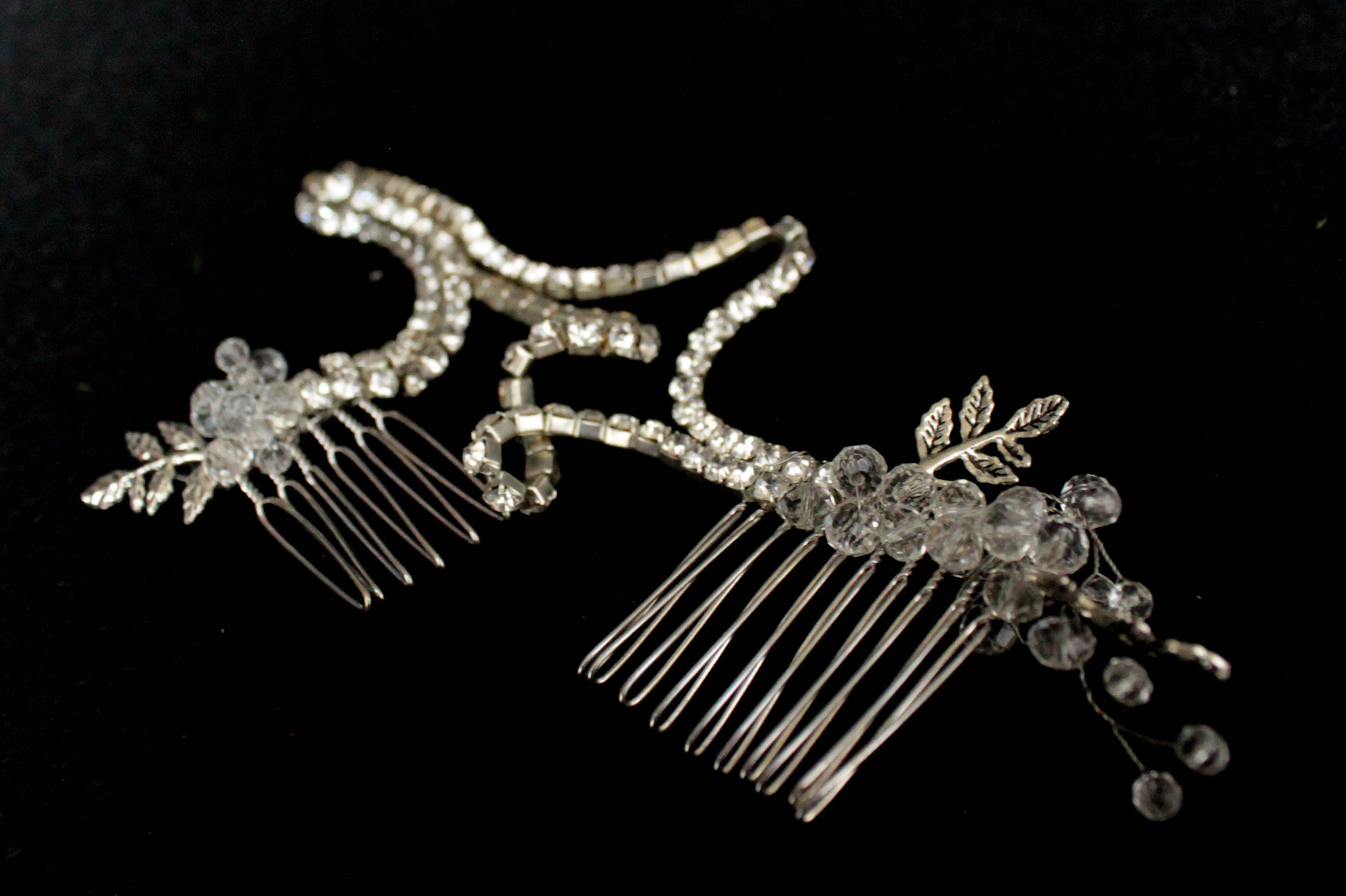 Silver Wedding Hair Chain Bohemian Head Chain Crystal Hair Etsy