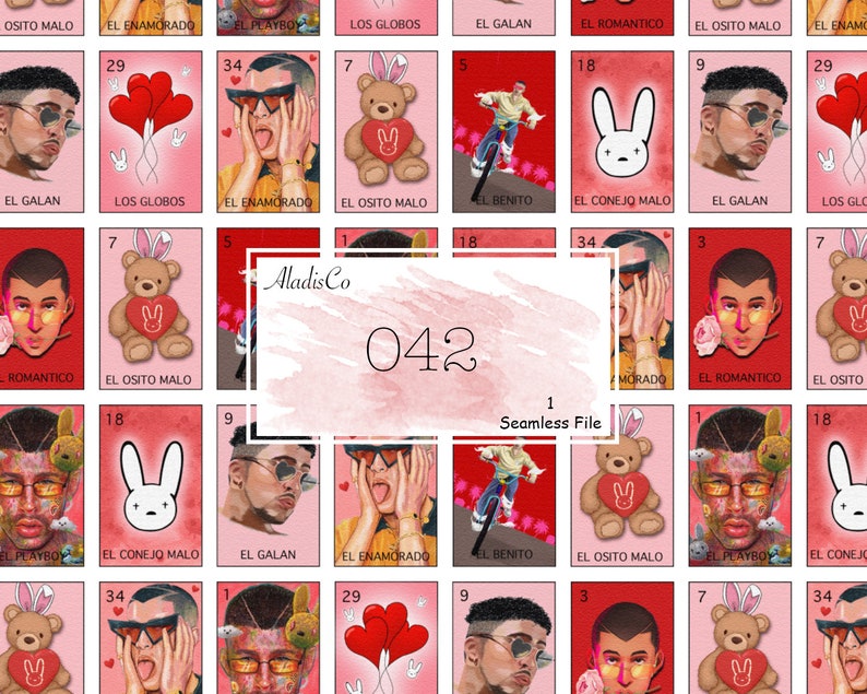 Download Seamless Bad Bunny File Seamless bad bunny valentines file ...