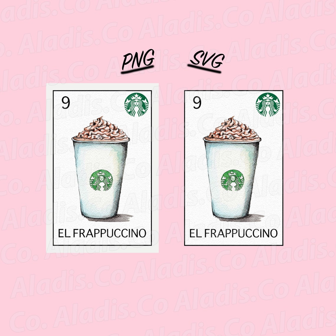 Seamless Starbucks Loteria Pattern Seamless Pattern Etsy