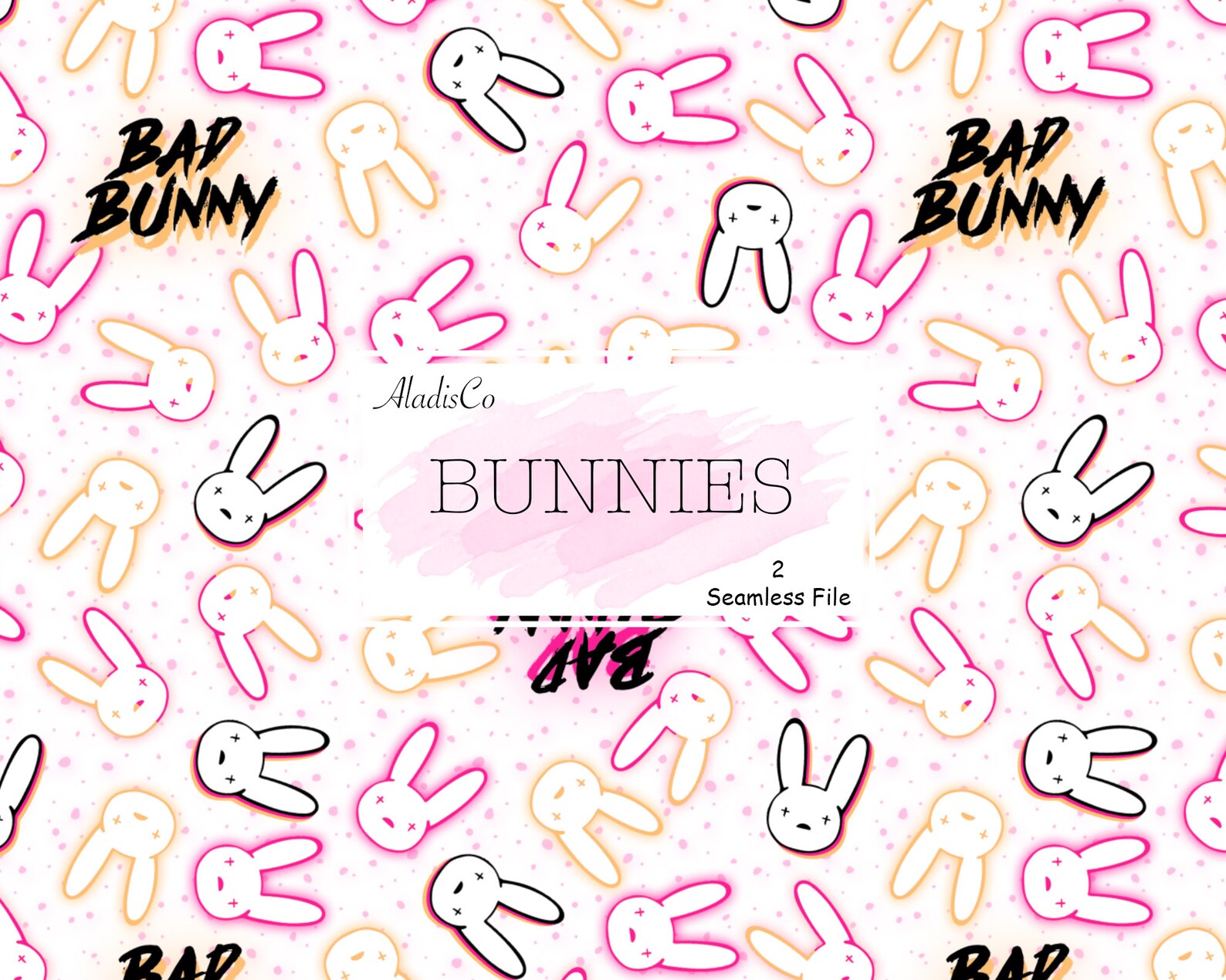 Seamless Bad Bunny File Pattern Bad Bunny. Seamless file | Etsy