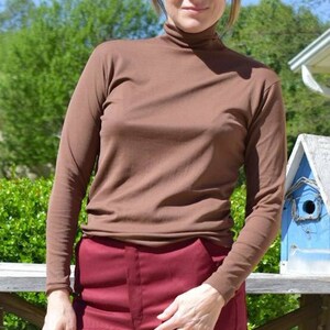 Ladies turtleneck with back zipper discount