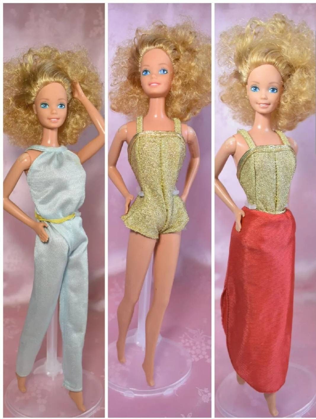 Vintage 60s Barbie Color n Curl lot / Color Magic Wigs and hairdryer ...