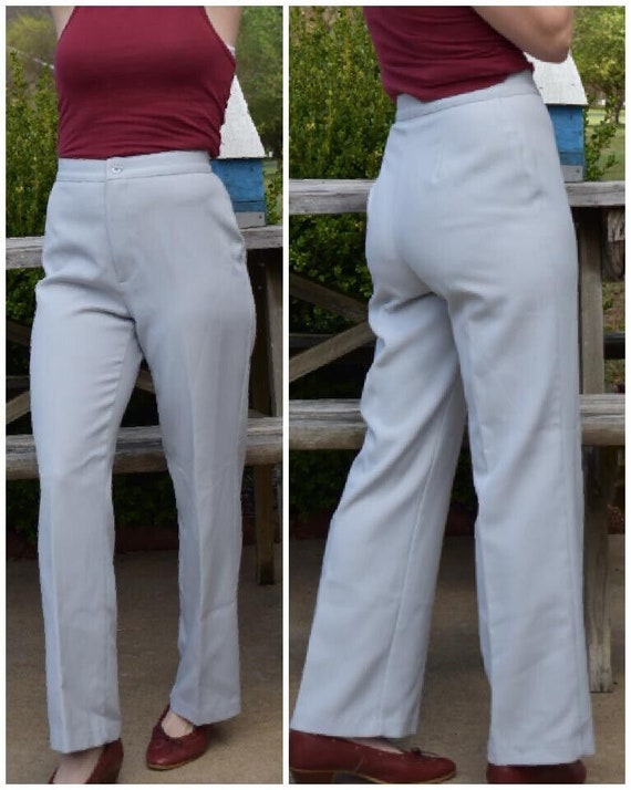 Vintage 70s Polyester Wide Legged Dress Pants Size