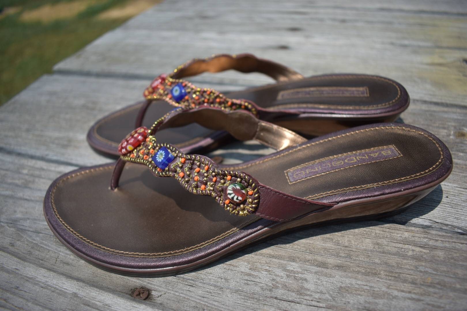 bandolino beaded sandals