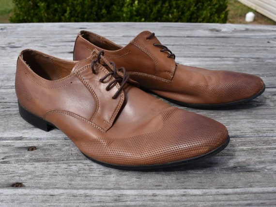 Vintage Men s Derby Wingtip Brown Leather Shoes Aldo Size 11