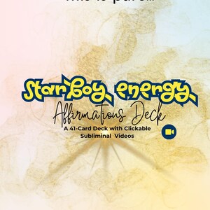 Baraja de afirmaciones energéticas de Starboy: 40 cartas de afirmación + enlaces subliminales en los que se puede hacer clic para la manifestación y el crecimiento personal (digital)