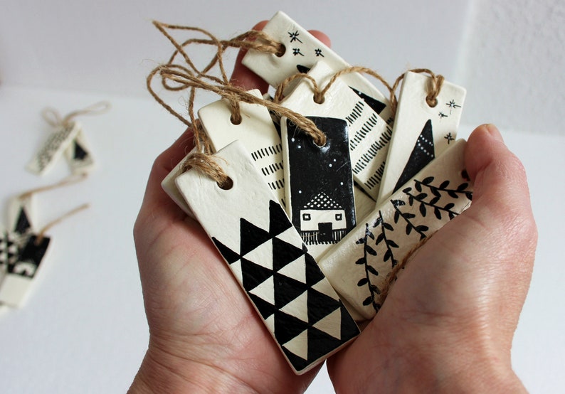 Set of Handmade Clay Christmas Ornaments. Handmade Yule Etsy