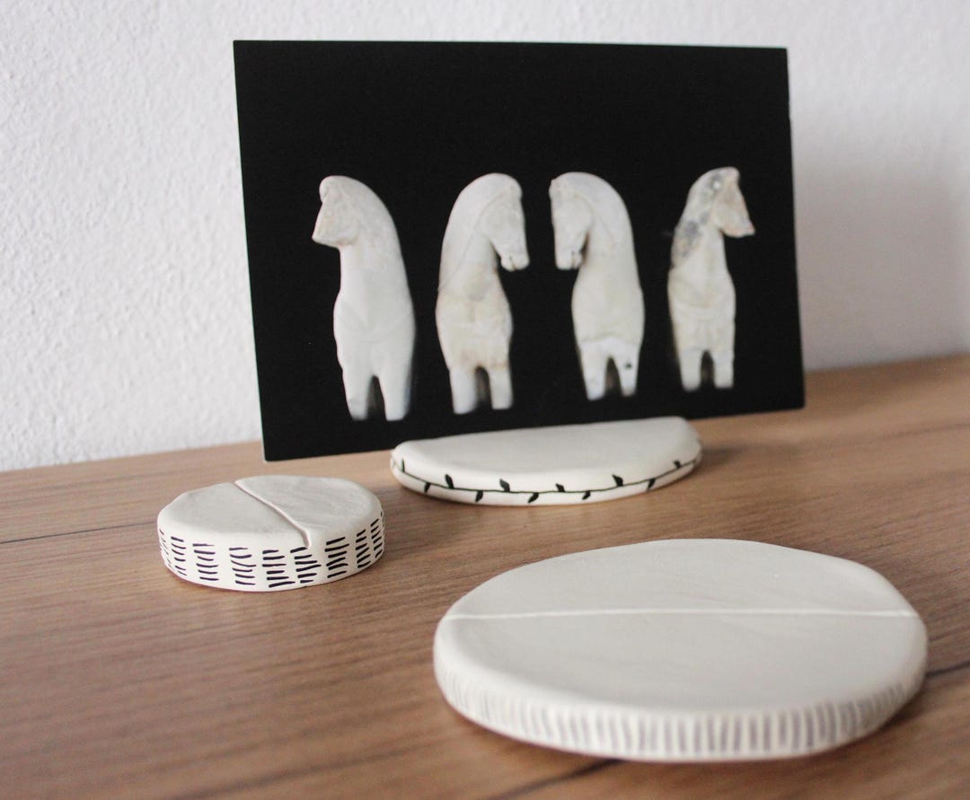 Set of Three Handmade Desktop Photo Holders. to Put Photos, Postcards ...