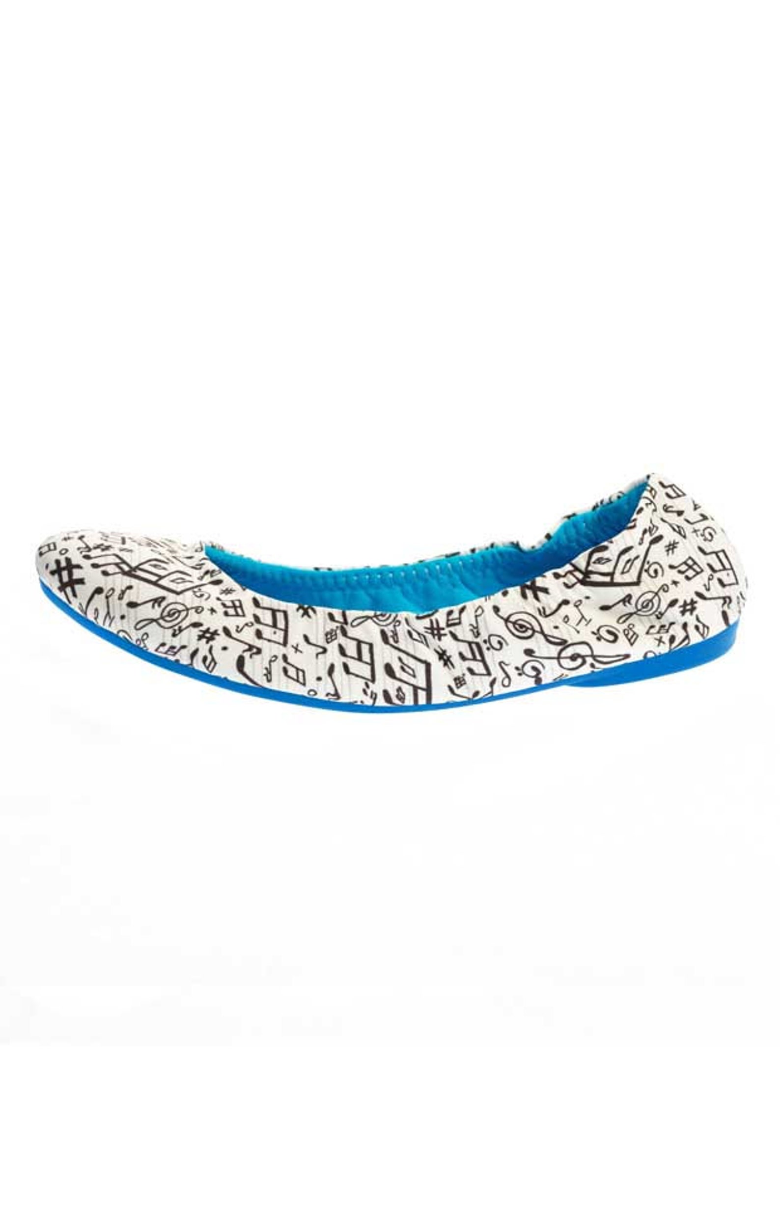 silence of the bees foldable / rollable slip on, ballet flat, ballerina shoes- music printed