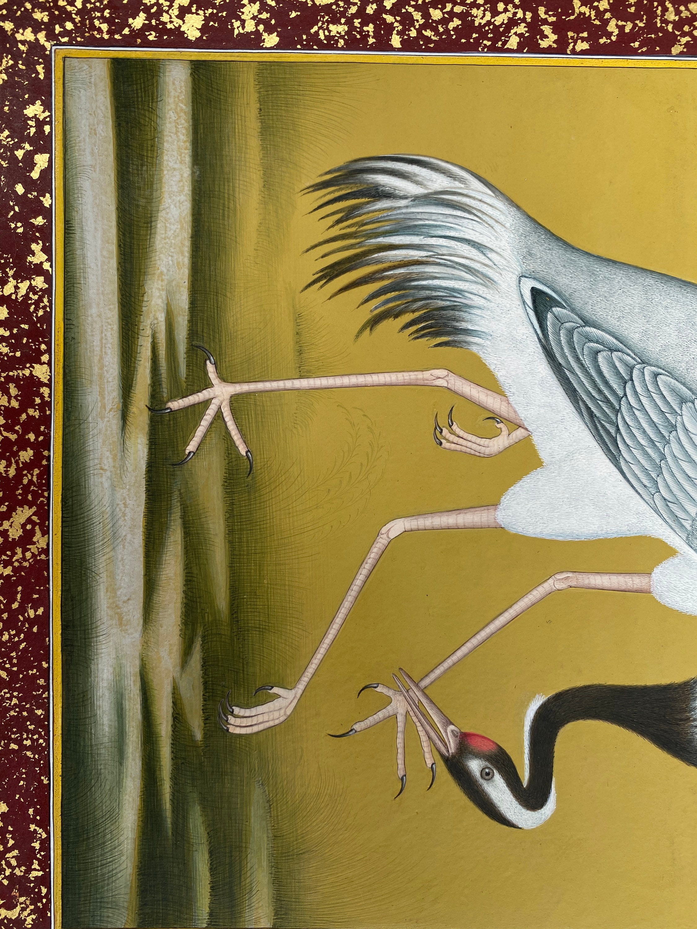 鶴の絵画鳥金鶴