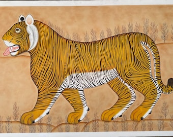 jaime parlade style tiger painting on canvas,vintage tiger oil artwork on canvas , customised painting