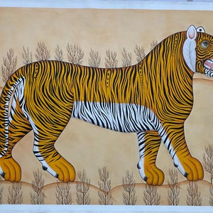 A tiger painting on canvas,oil on canvas , customised painting
