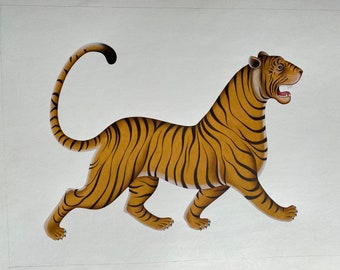 Tiger artwork Miniature original painting