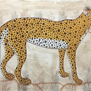 A cheetah painting on canvas , customised animals painting