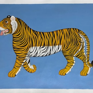 A tiger painting on canvas,oil on canvas , customised painting