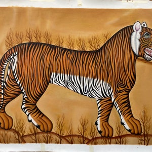 A tiger painting on canvas,oil on canvas , customised painting