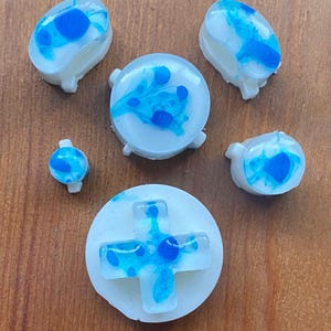 Pulsanti per controller GameCube Bald / Pulsanti per controller GameCube Bald in resina / Pulsanti per controller GameCube Bald in resina / Pulsanti per controller Epoxy