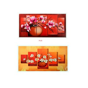 Los más vendidos Juego de 2 carteles impresos en papel con pintura de florero hermoso sin marco (20 x 40 pulgadas)