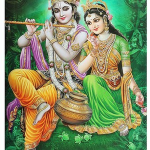 Radha Krishna Indian God Fine Print Poster Without Frame (20 X 40 Inches)
