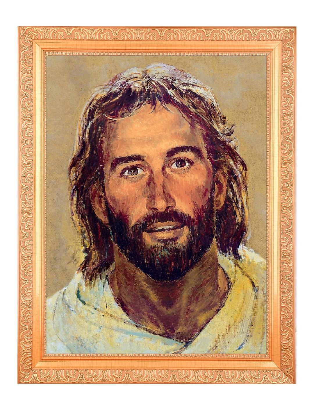 Lord Jesus Christ Portrait, Golden Artwork Frame (11 X 14 Inch) - Etsy