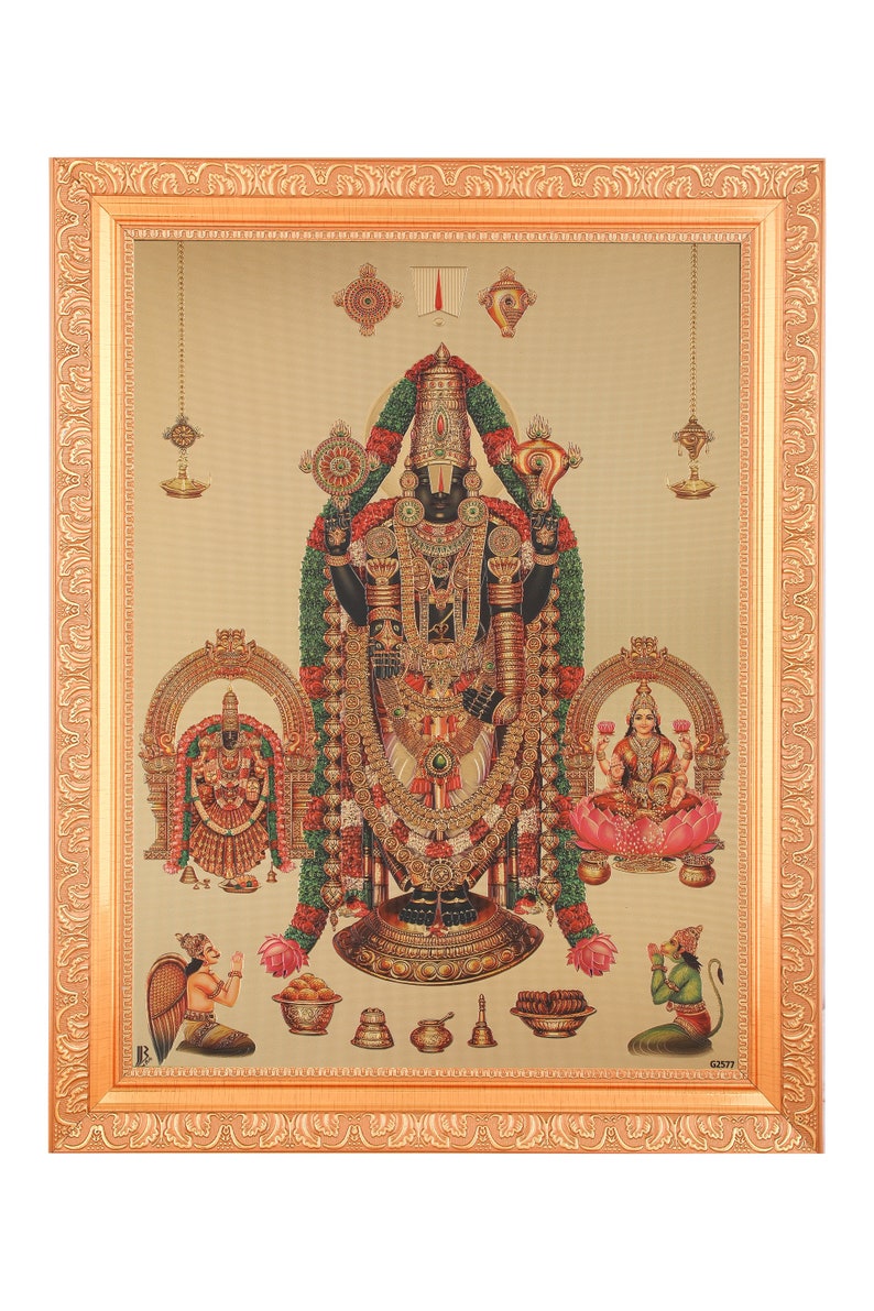 Thayar Perumal Lakshmi Beautiful Golden Foil Photo in Artwork - Etsy