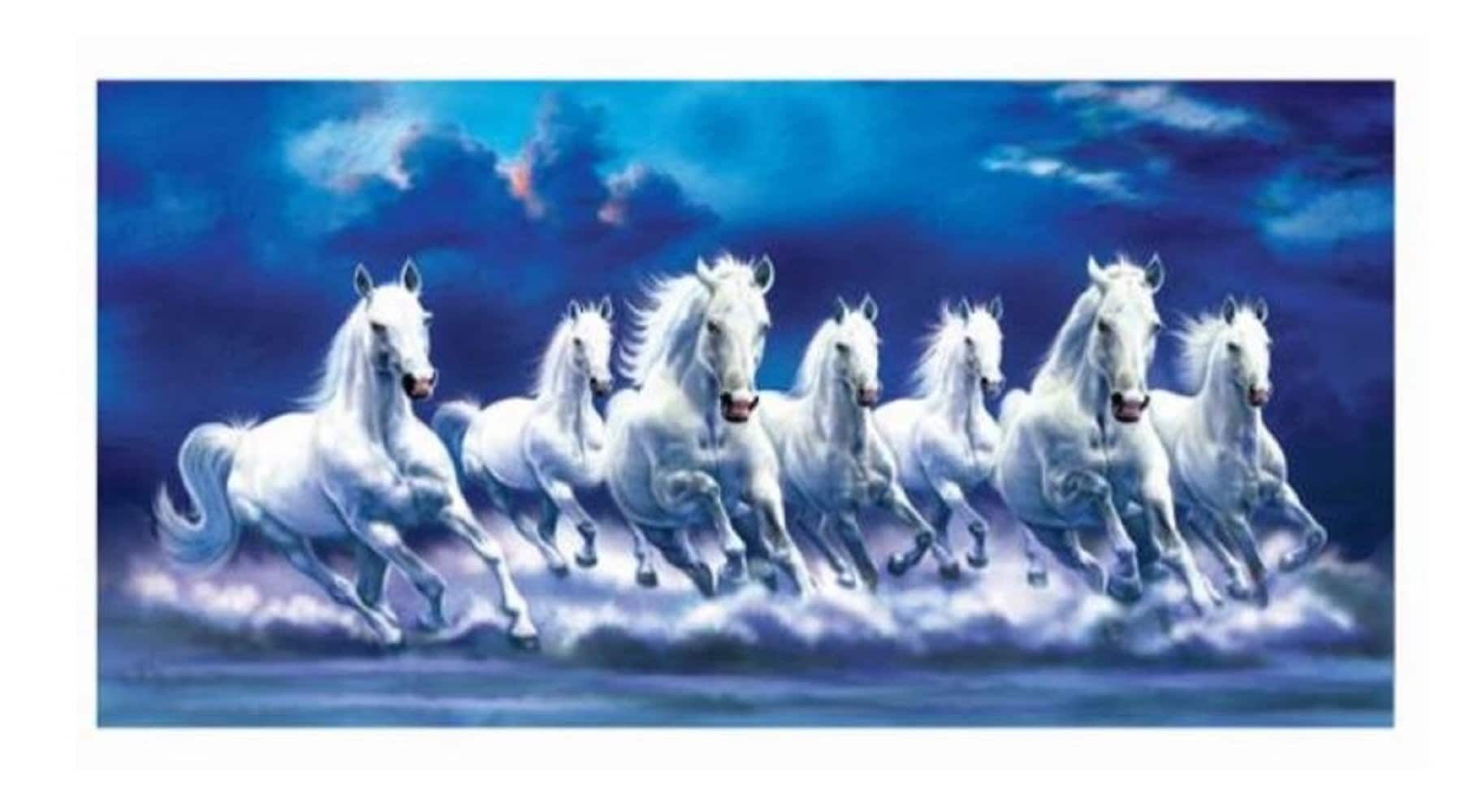 Seven Running Horses Early Morning Beauty in Right Direction - Etsy UK